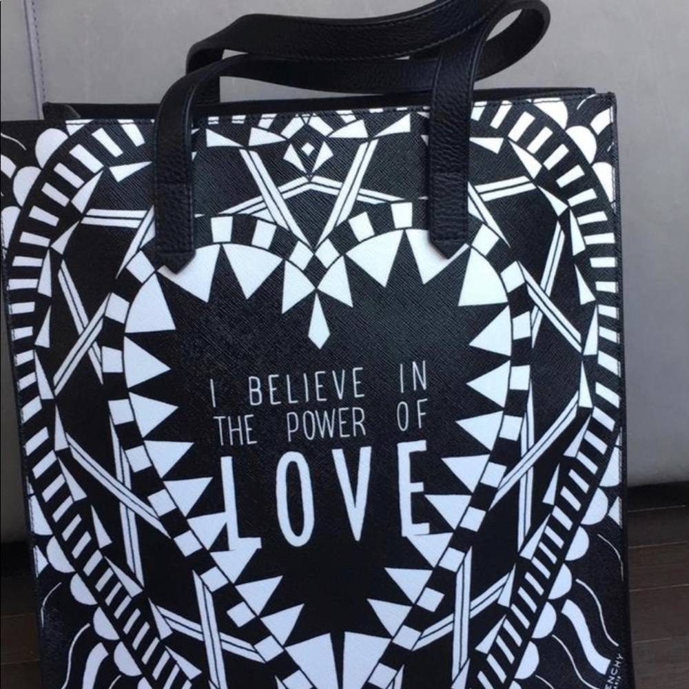 Givenchy- Power of Love print Genuine Leather bag - Picture 2 of 4